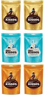 HERSHEY'S Kisses Milk/Cookies & Cream and Almond Chocolates, Bars