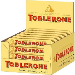 Toblerone Swiss Milk Chocolate With Honey and Almond Nougat Bars