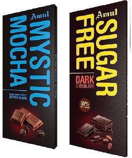 अमूल Mystic Mocha Chocolate & SUGARFREE Dark Chocolate