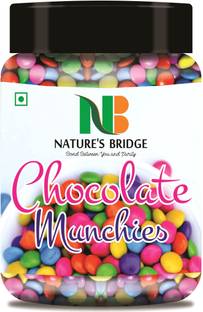 Nature's Bridge Chocolate Munchies Chocolate Buttons Chocolate for Cake Decoration (Bold Colors) Truffles