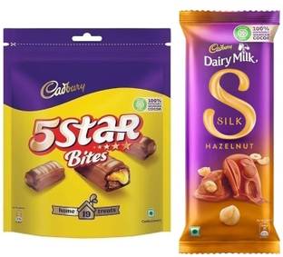 Cadbury 5 Star Chocolate & Silk Hazelnut Chocolate Bars
