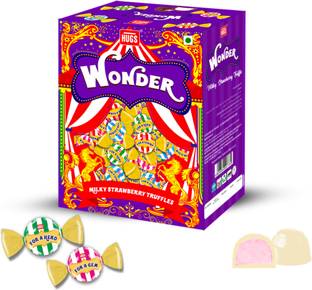HUGS Wonder Milk Strawberry Truffle - Tasty Strawberry Cream Inside White Chocolate Truffles