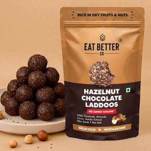 EAT BETTER CO Better Laddoo -Hazelnut & Chocolate -Sugar Free, 100% Natural, Healthy Dessert Bites