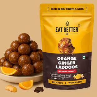 EAT BETTER CO Better Laddoo - Orange & Ginger -Sugar Free, 100% Natural, Healthy Dessert Bites