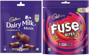 Cadbury Dairy Milk Chocolate & Fuse Peanut Bars