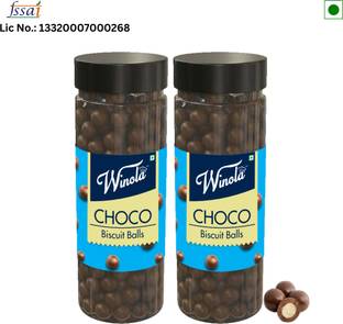 Winola Chocolate Gift Pack | Combo of Milk Choco Biscuit Balls (Pack of 2) Crackles