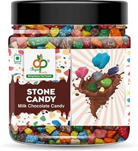 Organic Purify Rock Candy Stone Candy|Milk Stone Chocolate|Rock Shape Chocolate(Choco Rocks)Jar Brittles