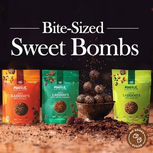 Eat Anytime Assorted Sugar Free Healthy Dates Laddoo's in 3 Flavours - Combo of 3 Bars
