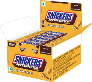 SNICKERS Butterscotch Flavour Chocolate Loaded with Peanuts, Nougat & Caramel Bars