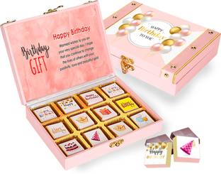 Chocoloony 12pcs Milk Chocolate Birthday Chocolate Gift Box for Birthday, Husband, Wife Caramels