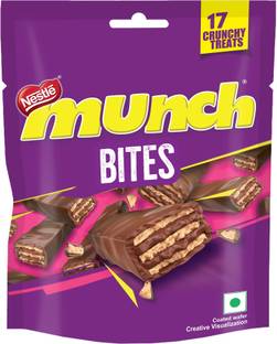NESTLE Munch Choco Coated Crunchy Wafer, Share Bag Bars