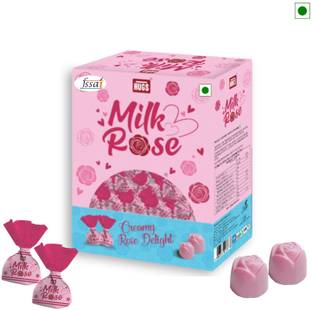 HUGS Milk Rose Chocolate Truffles- Real Rose flavour White Chocolates Truffles