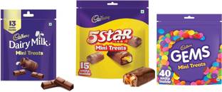 Cadbury Dairy Milk MINI Treats N GEMS & 5 STAR MINI TREATS DELICIOUS CHOCOLATE Bars