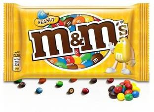 M&M Peanut Chocolate 45gm, (Pack of 24 X 45gm Each) Imported Bites