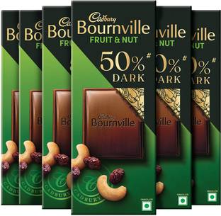 Cadbury Bournville Fruit & Nut 50% Dark Chocolate Bars