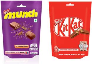 NESTLE KITKAT SHARE BAG & MUNCH CHOCOLATE (PACK OF 2) 318G Bars