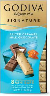Godiva Milk Chocolate Salted Caramel Bars Smooth, Sophisticated Milk Chocolate Bars