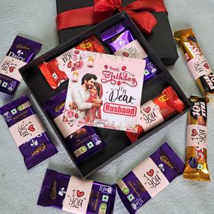 OddClick Happy Birthday to My Lovely Husband special gift 10 pcs Chocolate Gift Box Bars