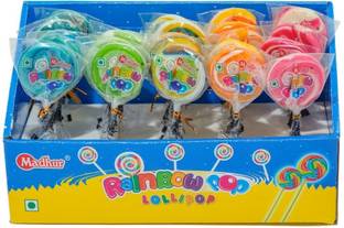 Madhur Mix Fruit Flovoured Rainbow Pop LolliPop For Kid's, Baby, Child, Birthday Gift Bites