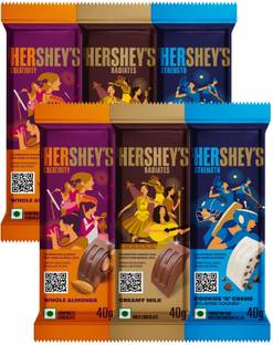 HERSHEY'S Whole Almonds, Cookies 'N' Creme and Creamy Milk Bars