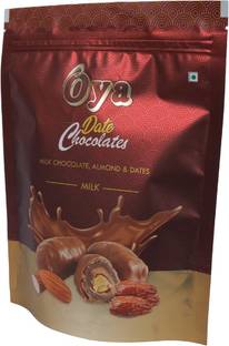 Oya Chocolate Crunchy Almond Dates Pemium Chocolate (Dark Chocolates 1kg) Bites