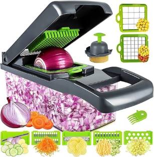 shoshin Vegetable Slicer Dicer Cutter,Veggie Chopper with 8 Blades (14 in 1 Chopper) Vegetable & Fruit Chopper