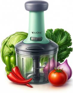 Excellent Hand Push Chopper with 4 Blades for Effortless Chopping Vegetables & Fruits Vegetable & Fruit Chopper
