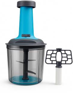 TurboBuilt Hand Push Chopper DiamondCut Vegetable Chopper 1000ml Capacity Vegetable & Fruit Chopper