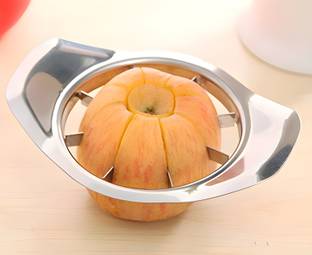 Gambit 8 Blade Heavy Duty Stainless Steel Vegetable, Melons & Stainless Steel Apple Cutter Slicer with 8 Blades and Handle Fruit Cutter Slicer Chopper Masher Dicer Apple Slicer Apple Slicer