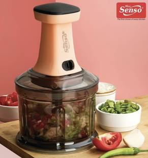 Max Senso Unbreakable Push Chopper Vegetable Chopper with Sharp Steel Blades Onion Chopper Vegetable & Fruit Chopper