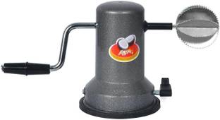 ANJALI Sleek Stainless Steel Vacuum Base Coconut Scraper, Black Coconut Scraper