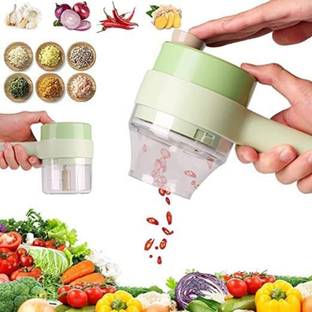 PocketShop 4 in 1 Portable Electric Vegetable Cutter Set Electric Vegetable Grater & Slicer