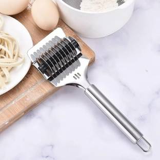 Newvent Noodle Cutter Stainless Steel Pasta Spaghetti Maker Noodle Lattice Roller Chopper