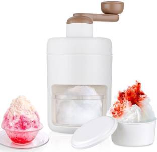 INJOFASH by - Portable Ice Shaver & Snow Cone Machine Ice Maker with Hand Crank Chopper
