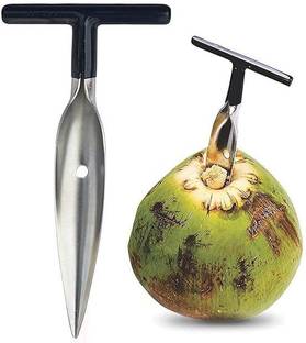 MOMISY Stainless Steel Young Coconut Opener Tool, Coconut Opening Knife Coconut Chopper