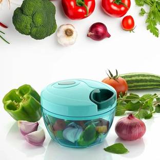 TGGMart 3 Stainless Steel Blade, powerful mini handy quick 450 ml Vegetable Chopper
