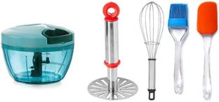 Flipkart SmartBuy 450ml Chopper Green Masher Whisk Spatula & Brush Vegetable & Fruit Grater