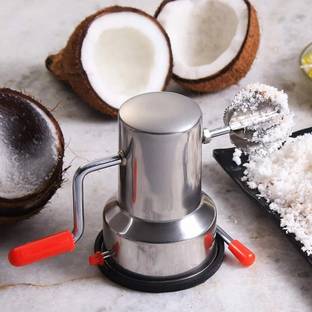 SHAYONA SALES by N/A Stainless Steel Coconut ScraperCoconut Scraper Shredder Grater for Kitchen/Home Stainless Steel with Vacuum Base, Hand held Manual Home Coconut Scraper