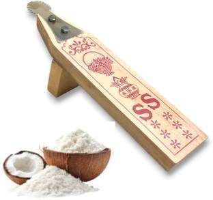 NAAYAGI - Coconut grater - Floor based use - wooden base, Iron blade Coconut Grater