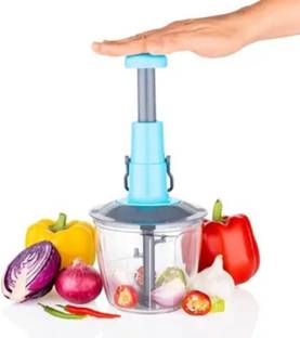 KAILASAA by NA Hand Push Chopper with 6 Stainless Steel Blades Chopper
