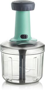 OFFYX Hand Push 900 ML with 4 Stainless Steel Blades Vegetable & Fruit Chopper