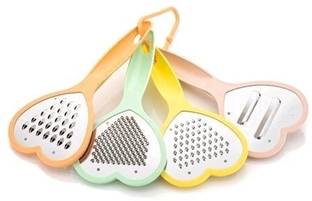FAMOOS Stainless Steel Heart Shape Grater, Dicer Slicer for Cheese Vegetable & Fruit Grater & Slicer