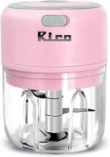 Rico by Rico CH2112 Portable USB Rechargeable Mini Chopper for Onion, Ginger, Meat Electric Vegetable & Fruit Chopper