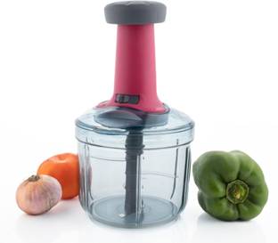 MAGICSPOON Chopper, Onion Chopper, Vegetable Chopper, Onion Cutter (Pink,900 ml,4 Blades) Vegetable & Fruit Chopper