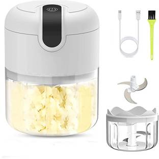 Rexmon Mini Electric Meat/Garlic Chopper Slicer, 250 ml Portable Food Chopper Processor, Garlic Masher with Sharp Blades Blender for Fruits/ Chili/Garlic/Vegetables/Onion/Nuts/Pepper/Ginger/Salad Electric Vegetable Chopper Electric Vegetable & Fruit Chopper