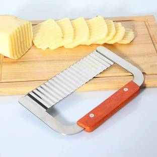 Lucacci Crinkle Cutter, French Fry Cutter veggies Wave Crinkle Cut Tool Carrot Slicer Vegetable & Fruit Slicer