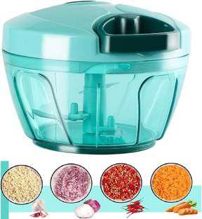 Zemlite Classic String Vegetable Chopper with 3 Sharp Stainless Steel Blade, Anti Slip Silicone,Compact Vegetable Chopper