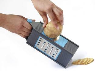 SARTHU 4-in-1 Vegetable & Fruit Grater and Slicer, Multipurpose Chopper with 4 Blades Straight Peeler