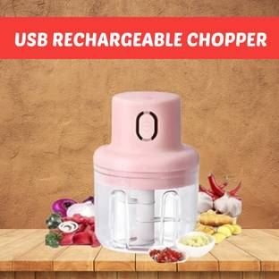 SACRO Chopper (Electric Rechargeable Chopper) for Kitchen Vegetable Garlic Onion Q457 Electric Vegetable & Fruit Chopper