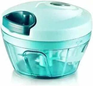 Prisha Enterprise Multipurpose Manual Vegetable, Dry Fruit and Onion Handy Chopper and Quick Cutter Machine for Kitchen with 3 Stainless Steel Blade Vegetable Chopper